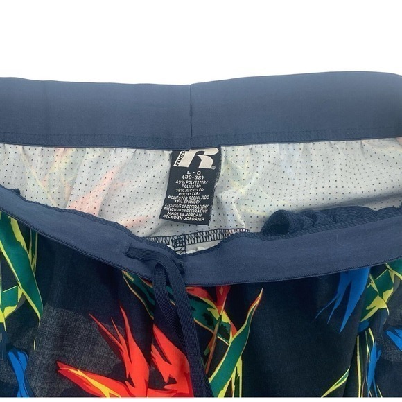 Russell Swimming Running Workout Shorts Men's Large Bird‎ of Paradise Tropical - Picture 3 of 12